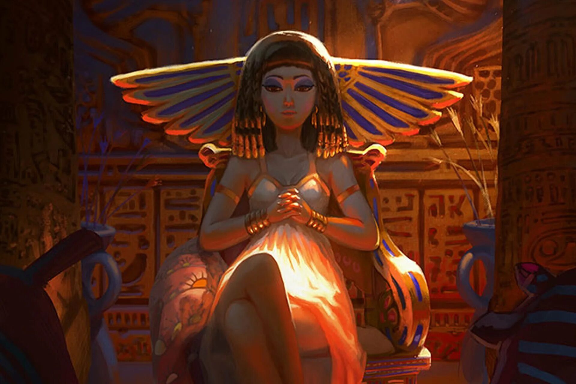 Akiranime cleopatra. Богиня Египта Клеопатра. Царица Египта Клеопатра фэнтези. Клеопатра наложники. Египетская царица Клеопатра картина.