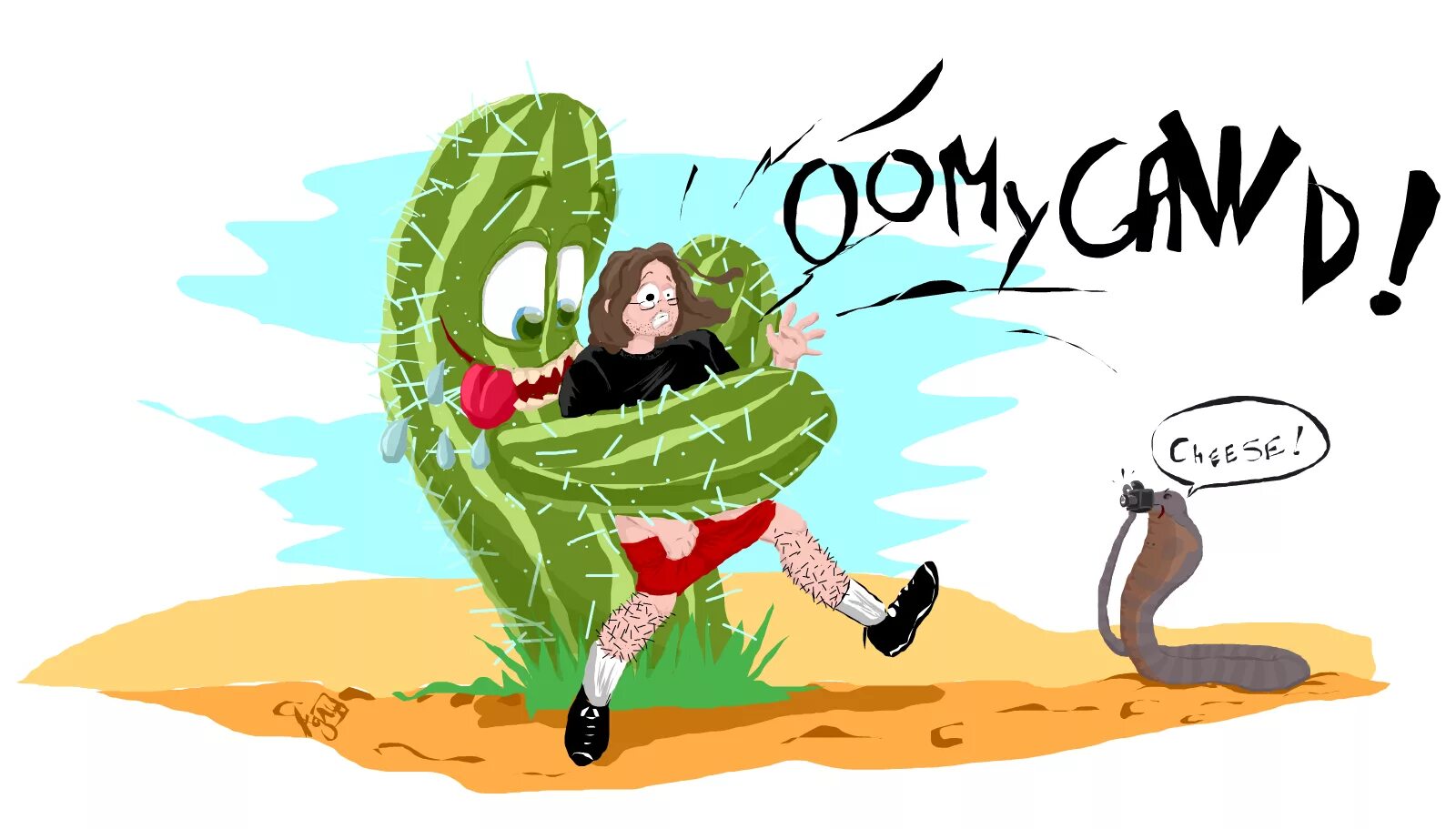 Cactus in a scarf wellerman