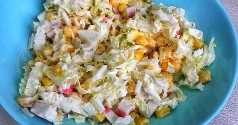 Салат из капусты крабовых палочек и огурца