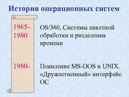 История ос