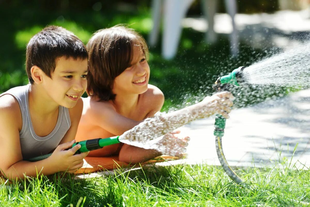 While children play