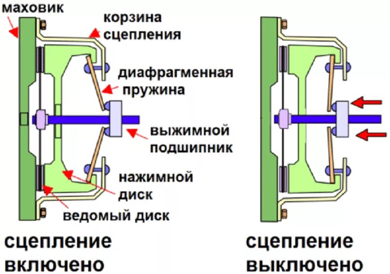 Сцепление схема и принцип работы. Сцепление устройство и принцип работы. Принцип работы сцепления механической коробки передач. Как работает сцепление схема.