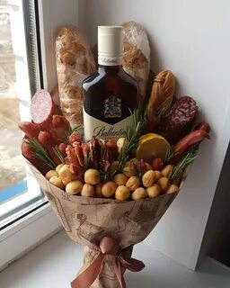 Букет с коньяком