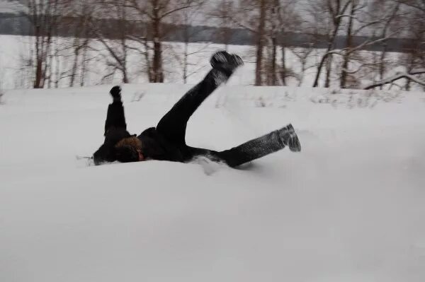 падает на льду. упасть в сугроб. упасть в сугроб. упасть в сугроб. снег лежит.