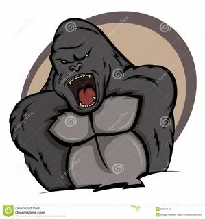 Illustration eines Gorillas in der Raserei.