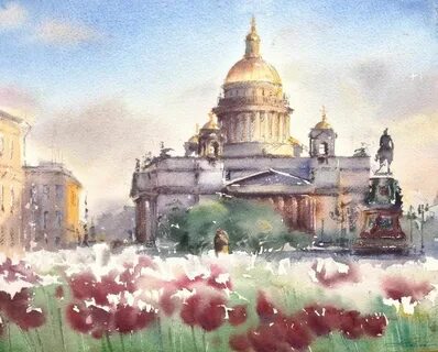 Акварель петербург
