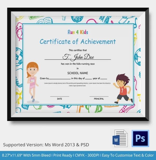 Certificate for Kids. Certificate of achievement for Kids. Certificate of achievement шаблон for Kids. Award Certificate for Kids.