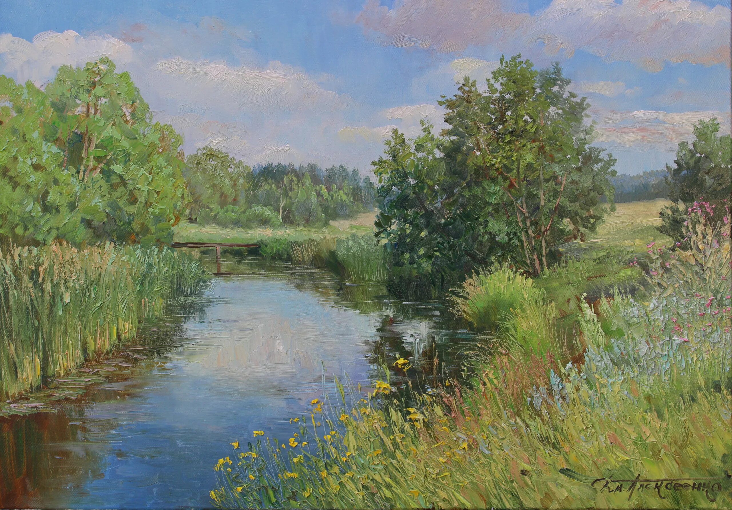 художник евгений синев. художник игорь прищепа пейзажи берёзки. владимир жданов русская деревня. старая лодка деревня. «летний пейзаж с рекой» (1870 г.