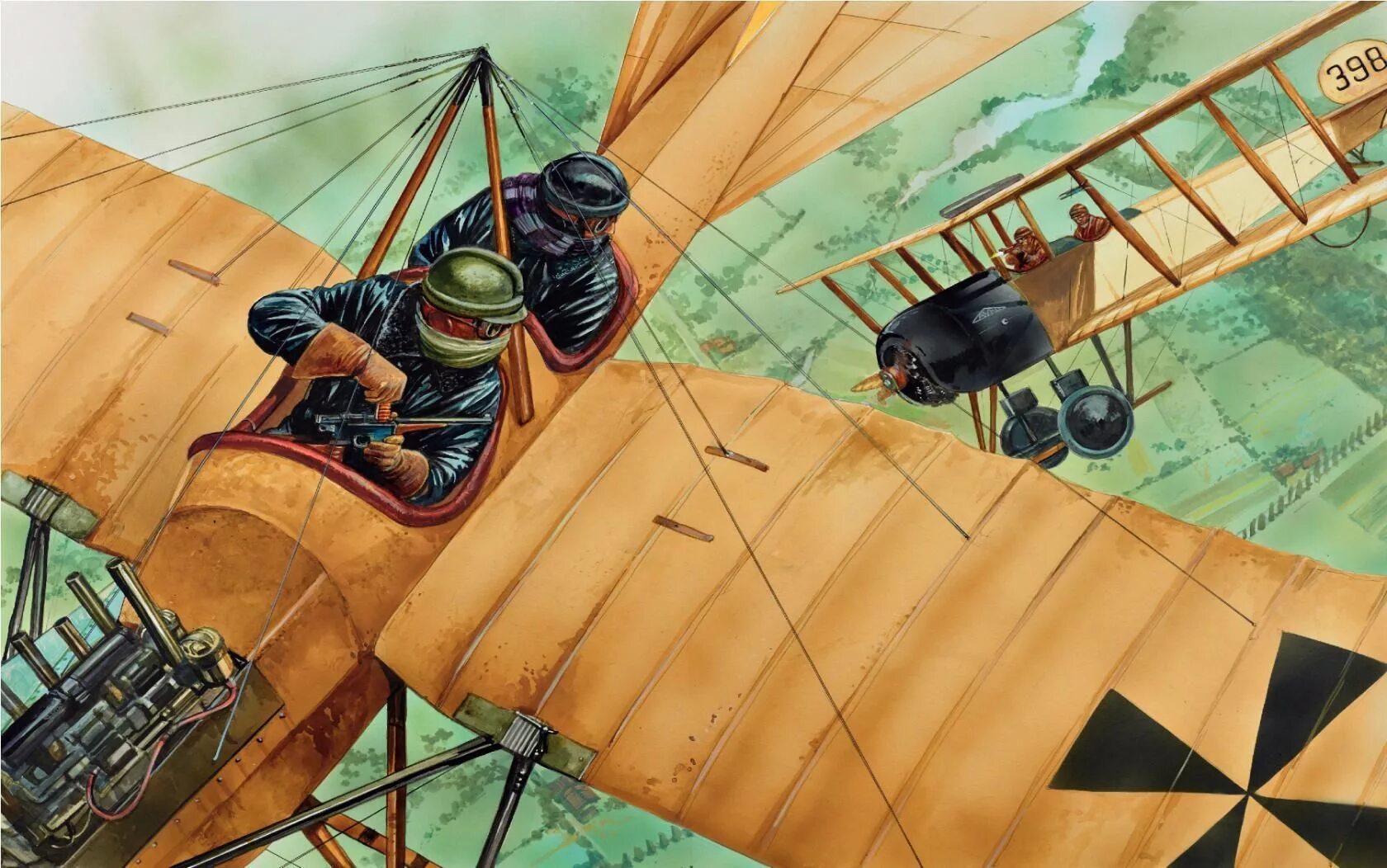Первые воздушные самолеты. Самолеты первой мировой войны 1914-1918. Викинги художник Питер Деннис. Лётчик первой мировой войны рисунок.