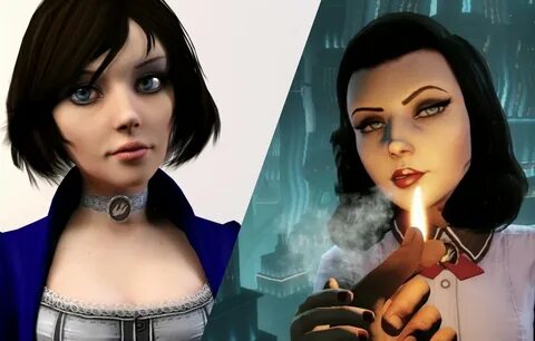 Фото обои bioshock infinite, video games, elizabeth, comparison. 