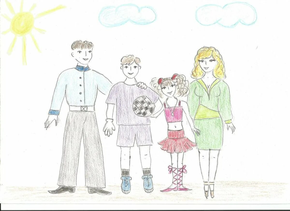 Семья рисунок. Рисунок моя семья. Семья рисунок карандашом. Детские рисунки семьи. Нарисовать маму папу сестру и брата