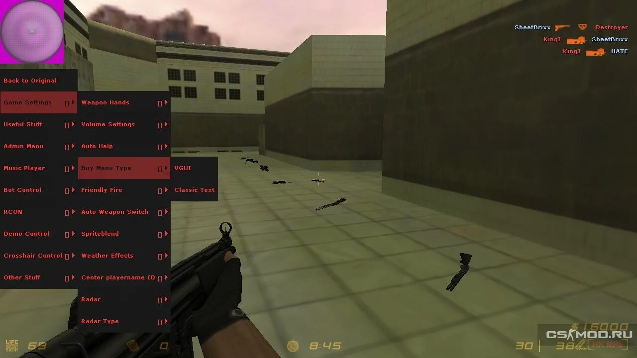 Cs menu