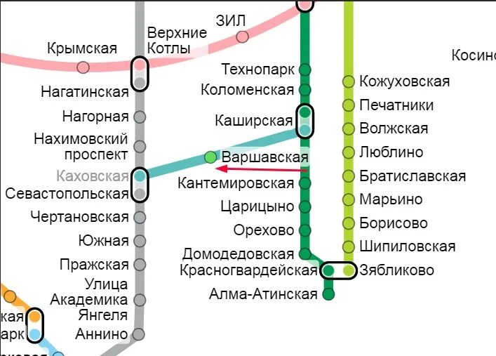 Барыбино варшавская электрички. Карта метро Москвы Варшавская станция. Станция Каховская Варшавская Каширская. Варшавская станция метро на схеме. Варшавская станция метро на карте.