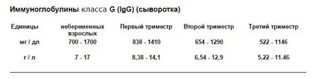 Иммуноглобулин g норма у детей