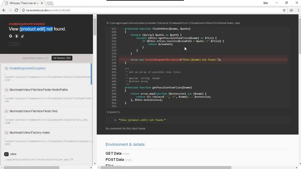 Index php data. Trying to access array Offset on value of Type null. Laravel отладка. Фреймворк Laravel пример. Laravel Index.