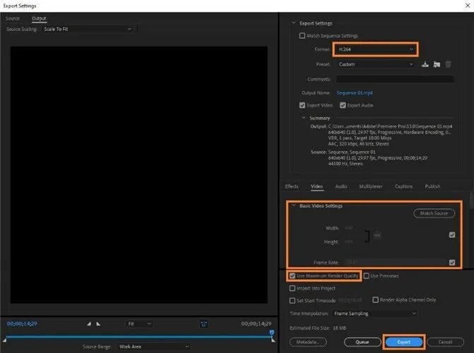 Adobe premiere pro как экспортировать. Настройки экспорта в Adobe Premiere. Адоб премьер про окно экспорта видео. Скрин экспорта видео Adobe Premiere. Разлиновка для Instagram Premiere Pro.