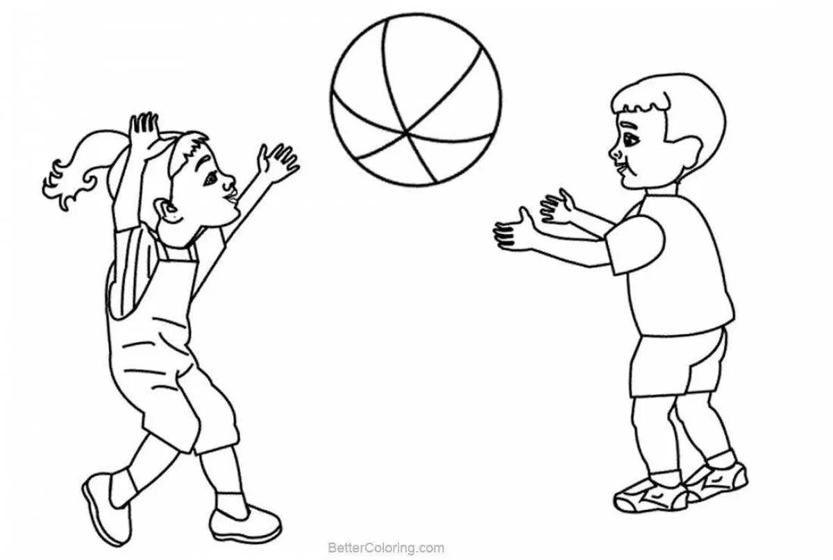 Картинки легкие игры. Мяч раскраска. Мячик раскраска для детей. Раскраска игра в мяч. Игры для детей: раскраски.