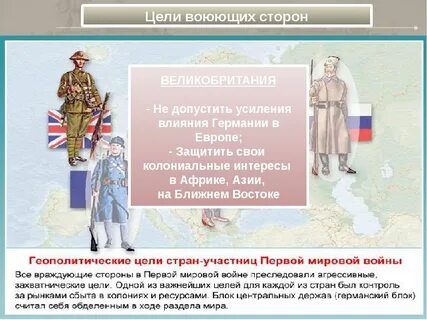 Цели воюющих держав
