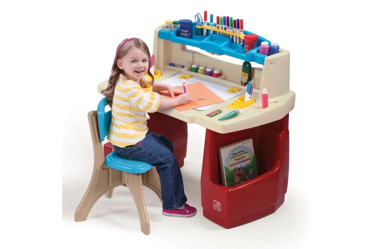 Step 2 10. Игровой стол для детей. Стол для занятий с детьми. Стол для творчества детский. Подарок ребёнку на 4 года девочке.
