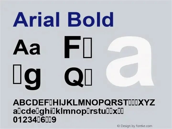 Шрифт arial 2