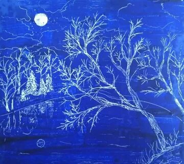 Рисуем белой гуашью