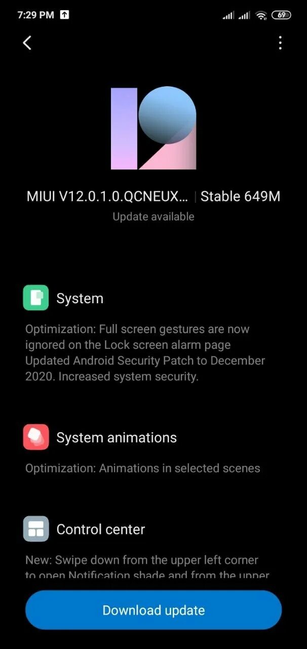 Прошивки миюай. Последние обновления MIUI 12. Обновление MIUI 12.5. Оболочка MIUI 12. Версия MIUI Global 12.0.2.