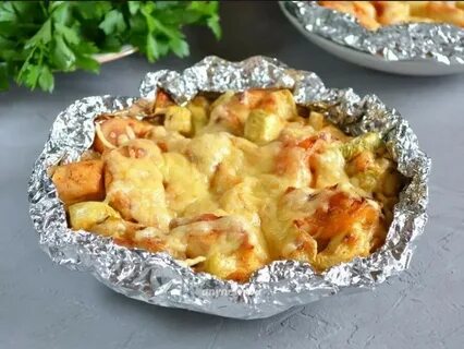 Курица порционно в фольге в духовке