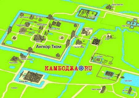 Ангкор камбоджа карта
