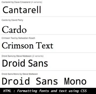 Font family regular