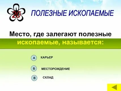 Места где залегают называются