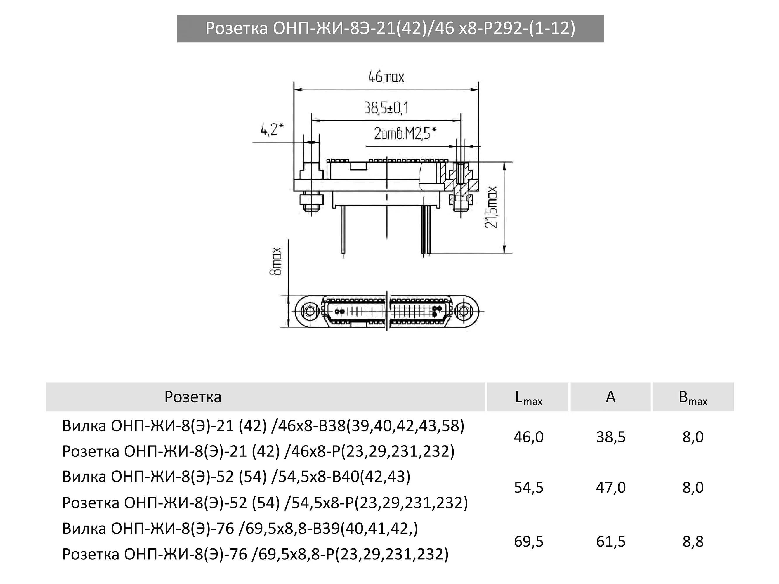46 х 8. Вилка ОНП-жи-8-42/46х8-в38-1-к. Розетка ОНП-жи-8-42/46х8-р29-1-в. Разъем ОНП-8-42. Розетка ОНП-жи-8-42/46х8-р29-2-к.