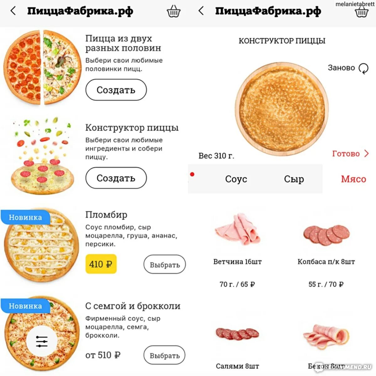 Пицца килокалории