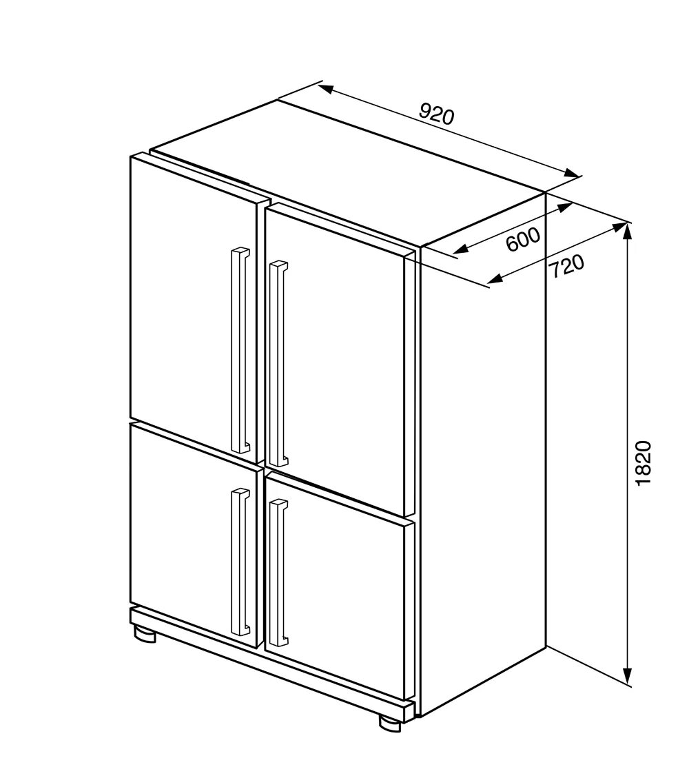 Размеры большого холодильника. Smeg fq60xpe. Ширина холодильника Сайд бай Сайд. Холодильник двухдверный габариты. Холодильник Smeg габариты.