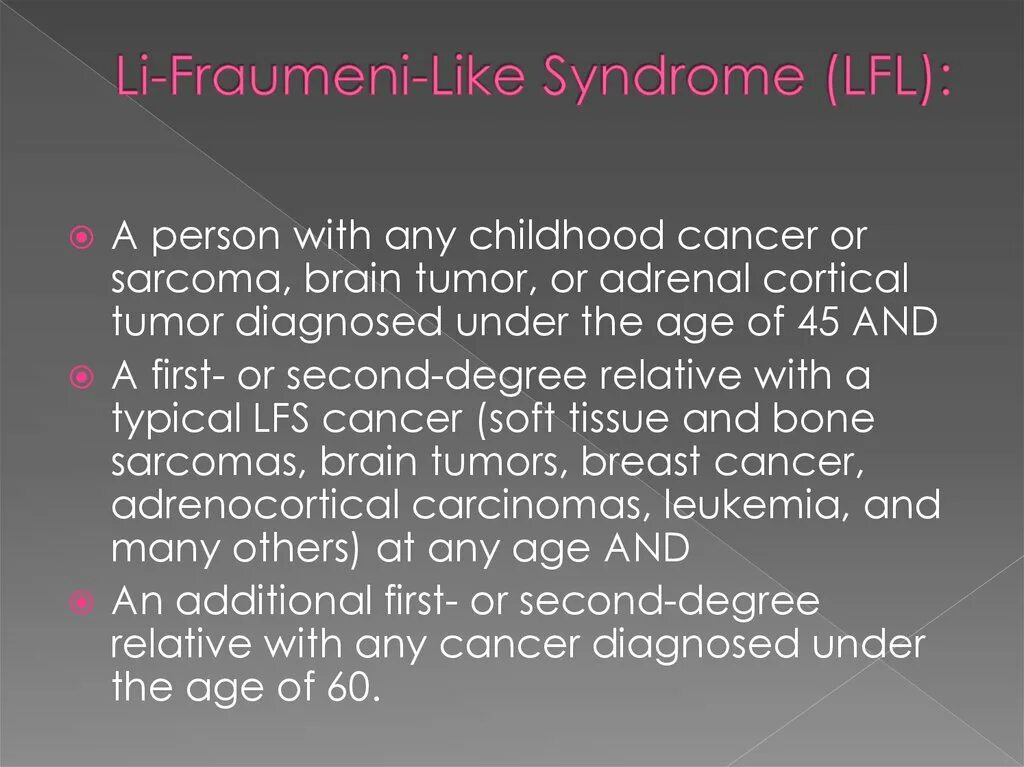 Li-Fraumeni Syndrome. Синдром ли-Фраумени презентация. Синдром ли Фраумени механизм. Синдром ли фраумени