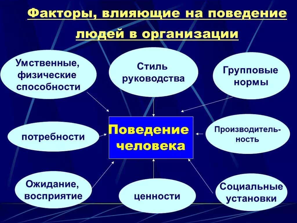 Факторов играют определяющую роль в. Факторы влияющие на поведение в организации. Факторы влияющие на поведение человека. Факторы влияющие на поведение человека в организации. Факторы влияния на поведения человека.