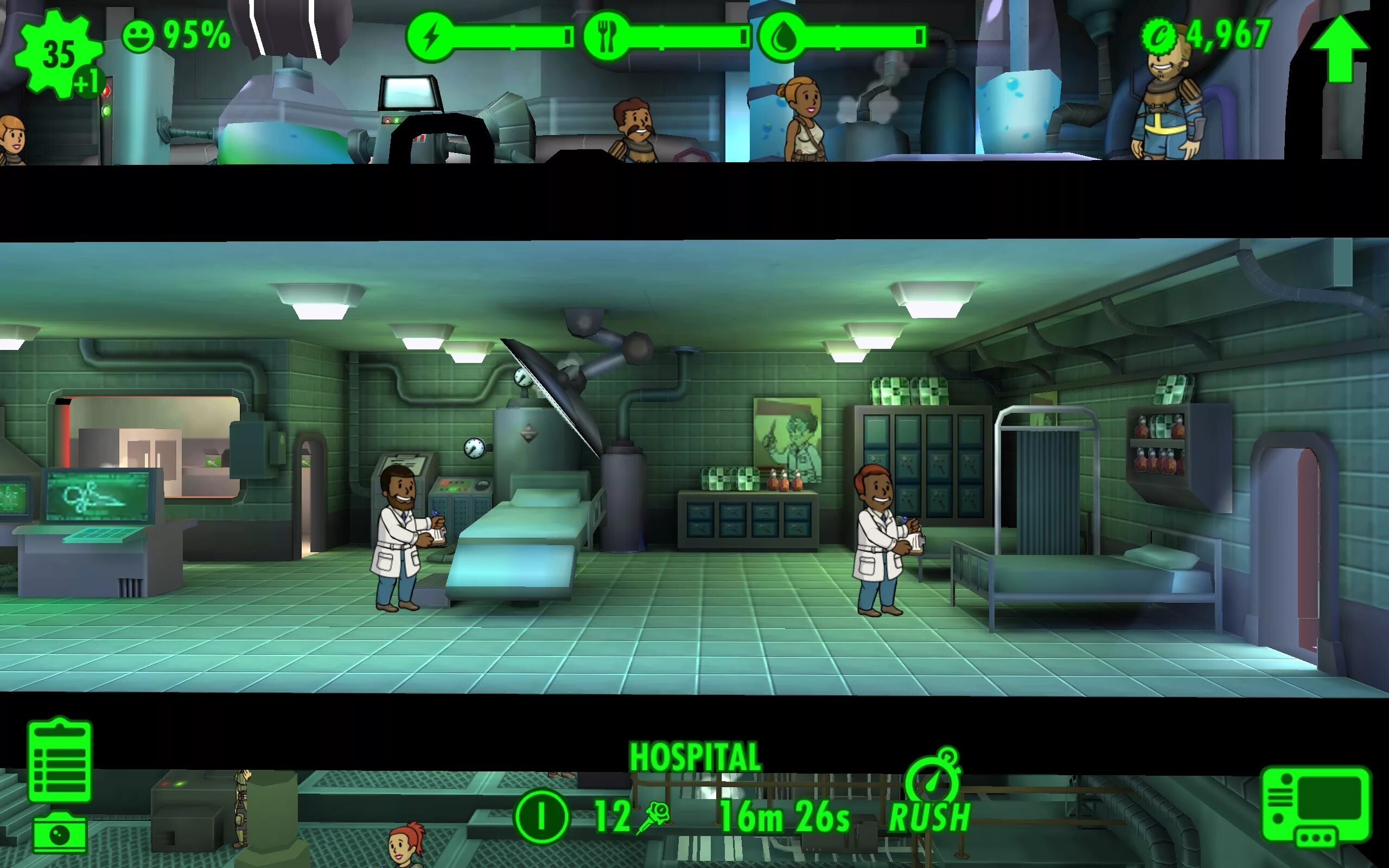 Фоллаут шелтер геймплей. Fallout Shelter медпункт. Лаборатория фоллаут шелтер. Фоллаут убежище медпункт. Сохранение фоллаут шелтер