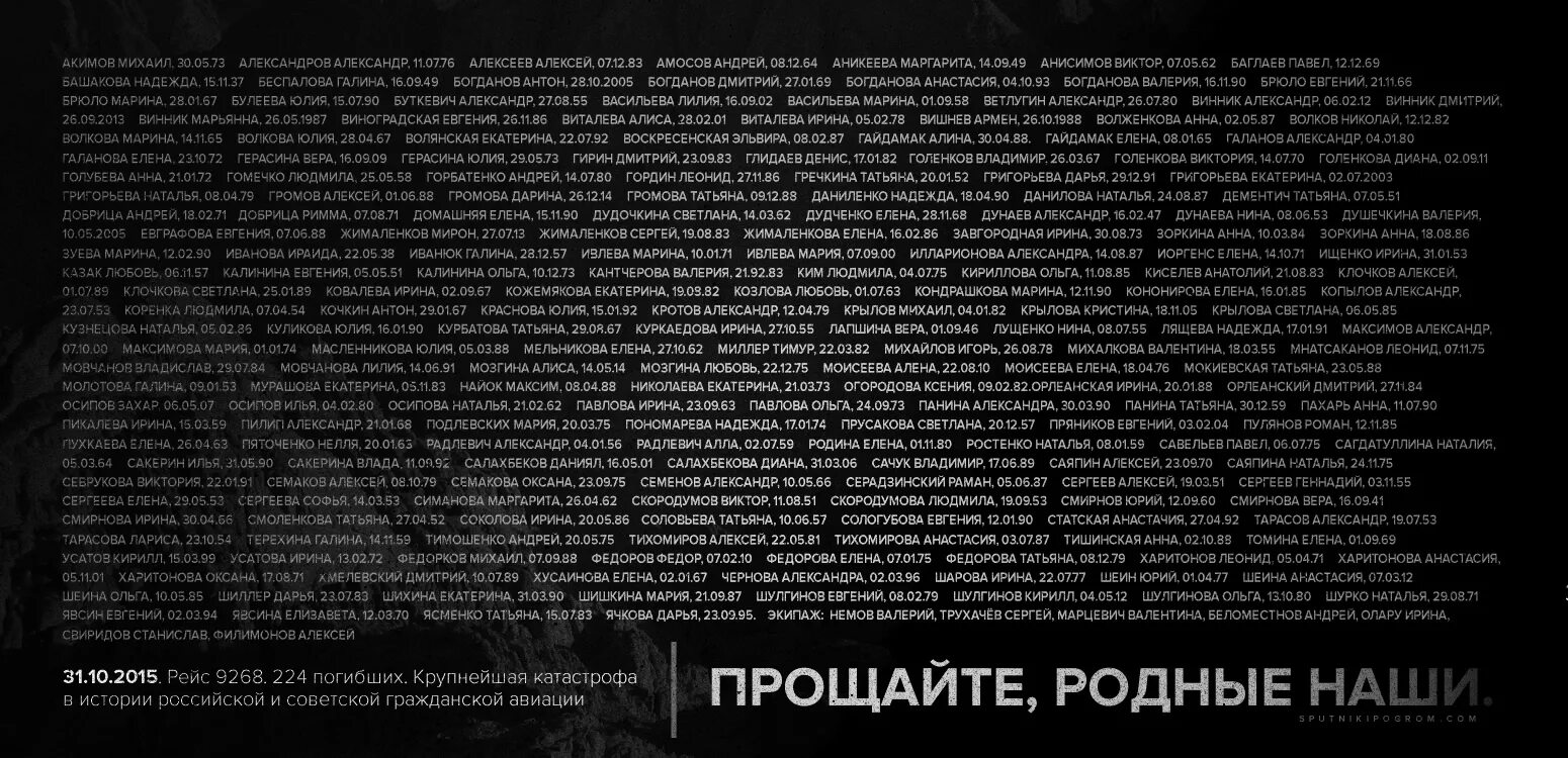 Список погибших не жди. 31 Октября 2015 списки погибших. Рейс 9268 список погибших. Рейс 9268 Египет список погибших. Авиакатастрофа в Египте 2015 списки погибших.