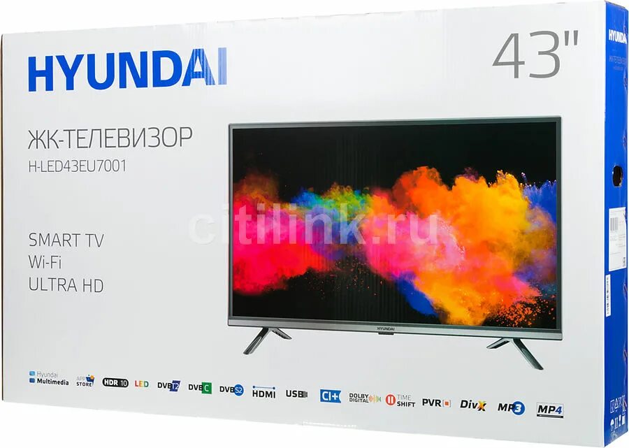 Ситилинк телевизоры 43. Телевизор Hyundai h-led43eu7001 43" (2019). Телевизор Hyundai 43 h-led43eu7001 даташит.