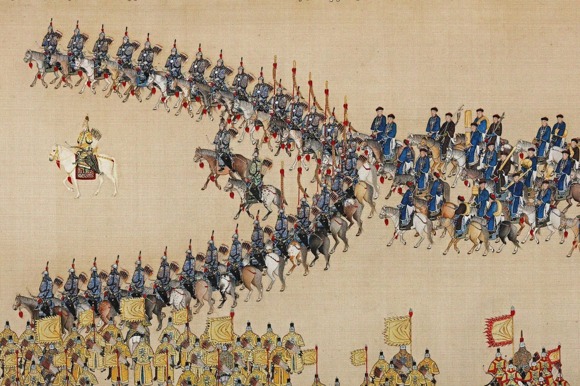 Армия династии Цинь. Китайские солдаты династии Цинь. Армия Цинской империи. Восьмизнаменные войска династии Цин.