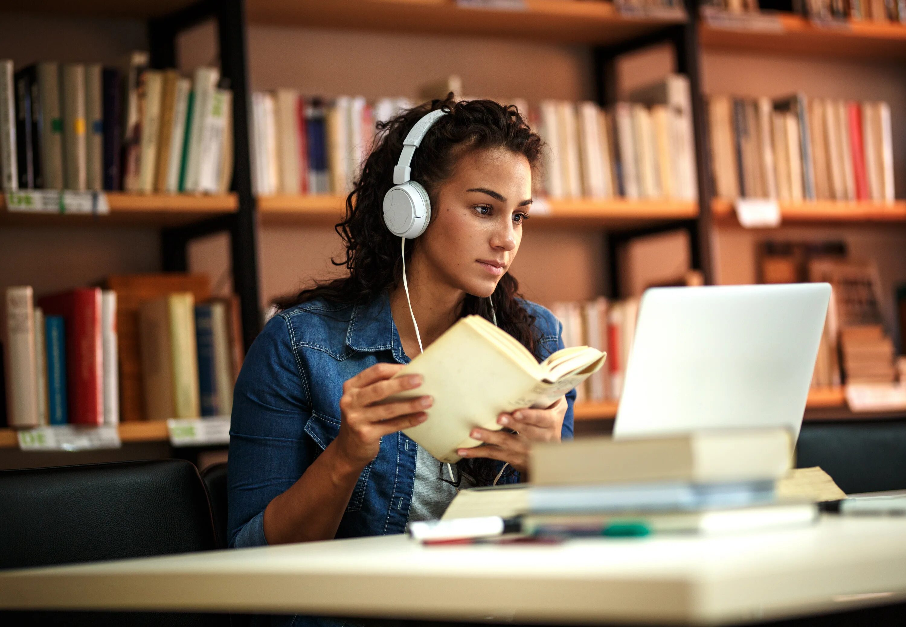 Listen to music read a book