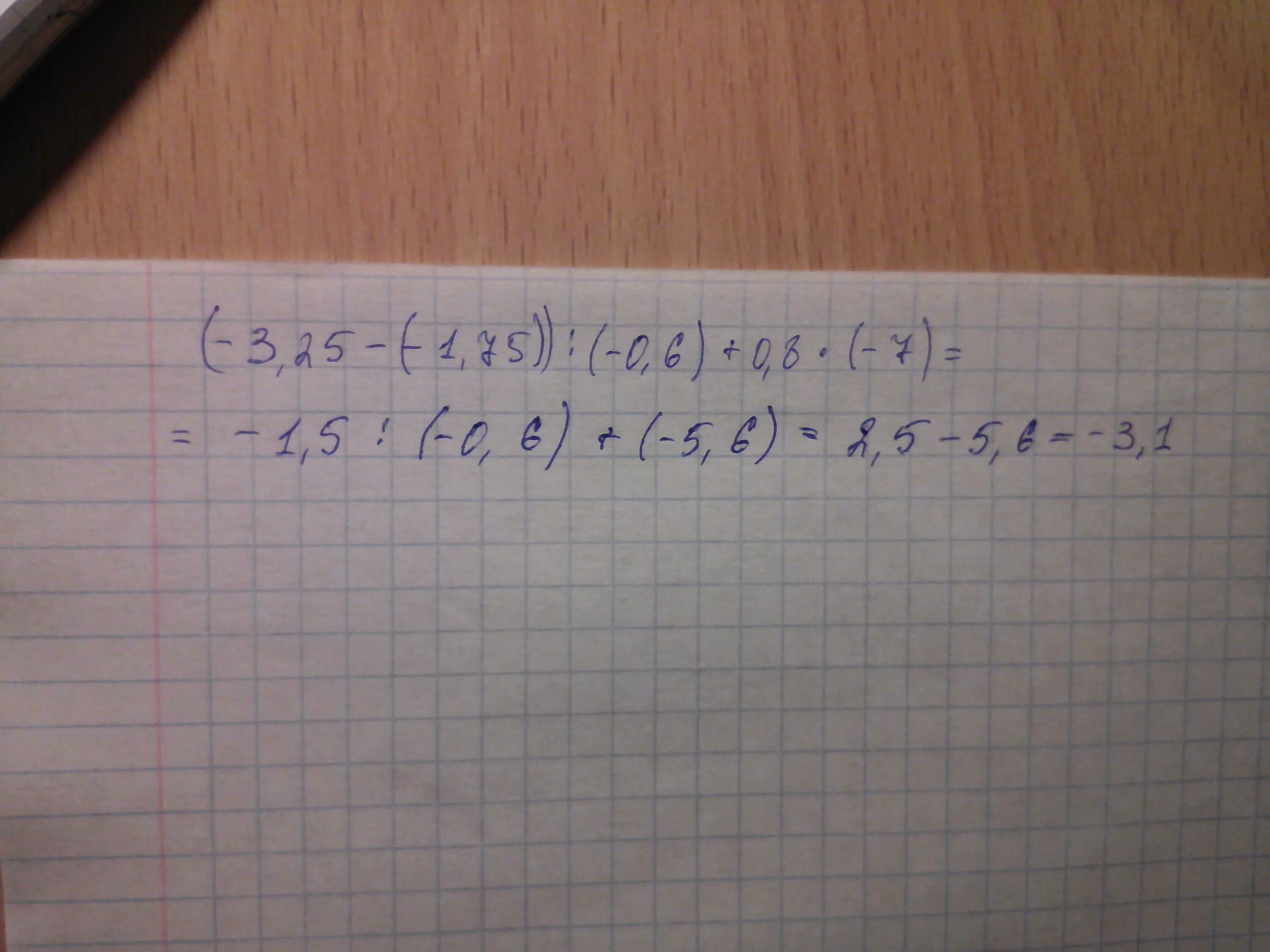 75 25 3 класс. (-3,25-(-1,75)):(-0,6)+0,8*(-7). 2(3х+5у)-6(х+2у). (2a+3)(2a-3). -1.2Х+0.6=-1.8.