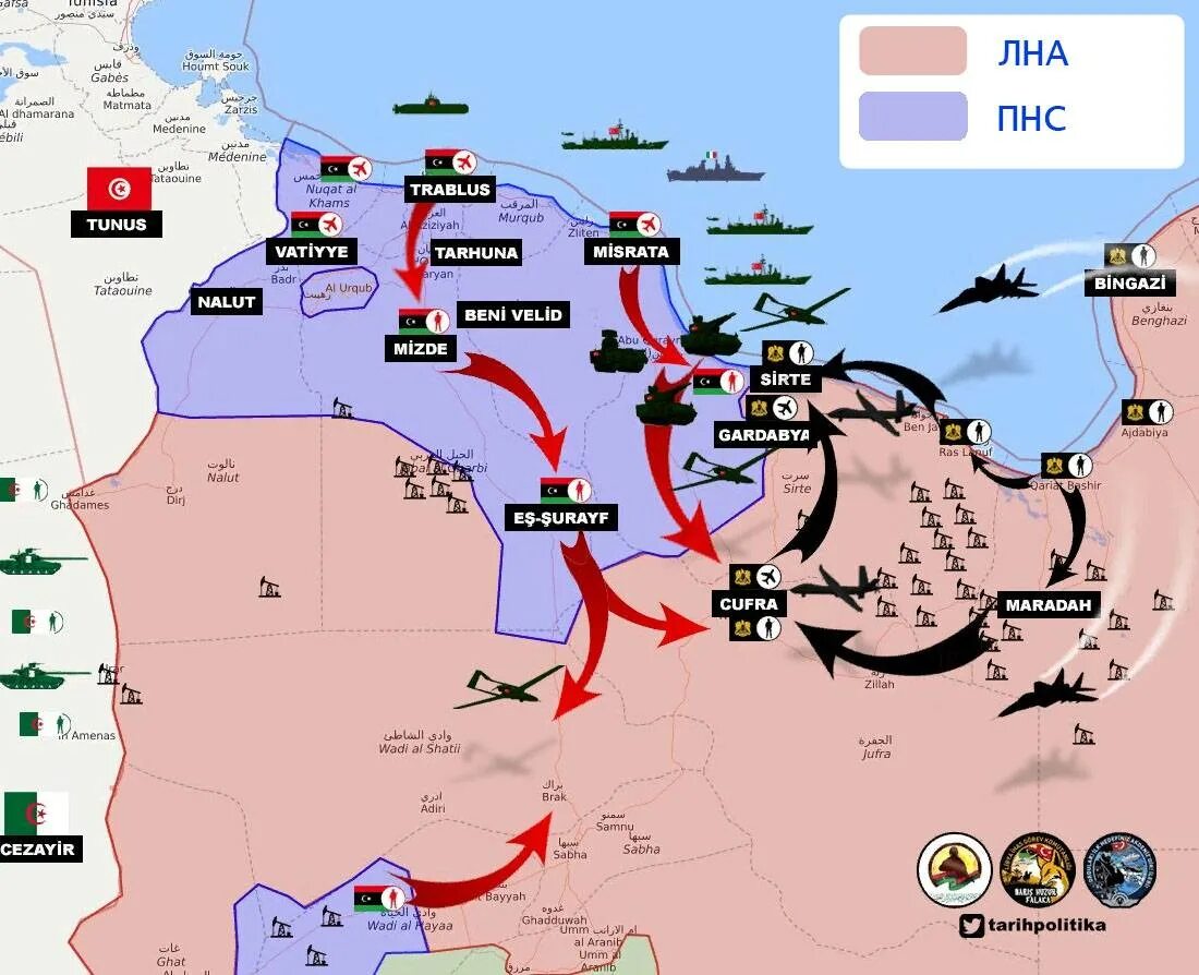 Боевые действия в сирии сегодня. Ливия карта боевых действий 2020.