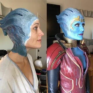 SFX makeup for Rana McAnear (face of Samara/Morinth in Mass Effect)