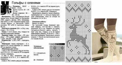 Вязаные носки схемы