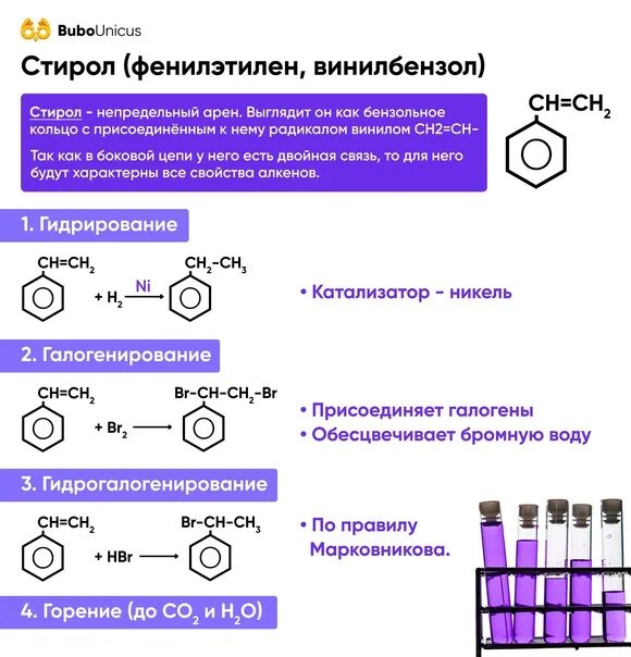 Обесцвечивает раствор брома. Стирол реакции. Гидратация стирола реакция. Стирол химические свойства. Стирол качественная реакция.