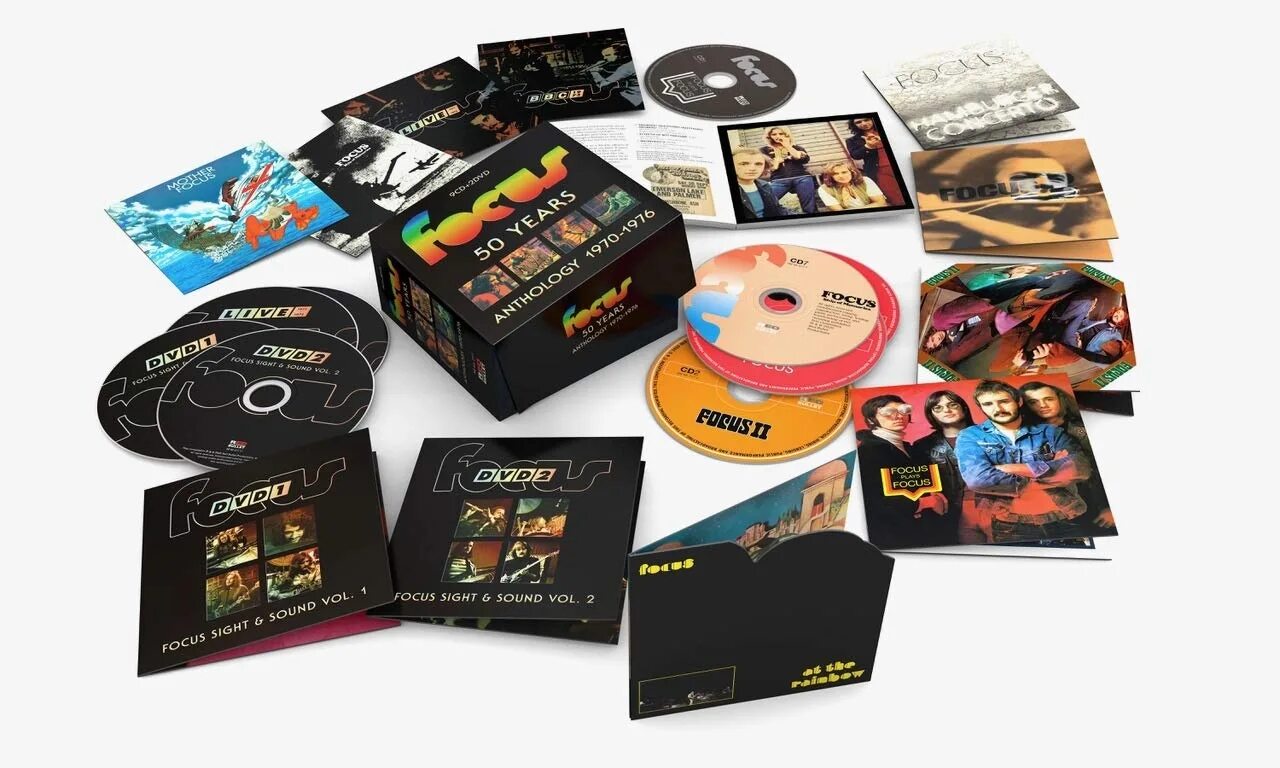 Focus 50 years Anthology 1970-1976. Focus 50 years. Box Set CD. Box Set for CD.