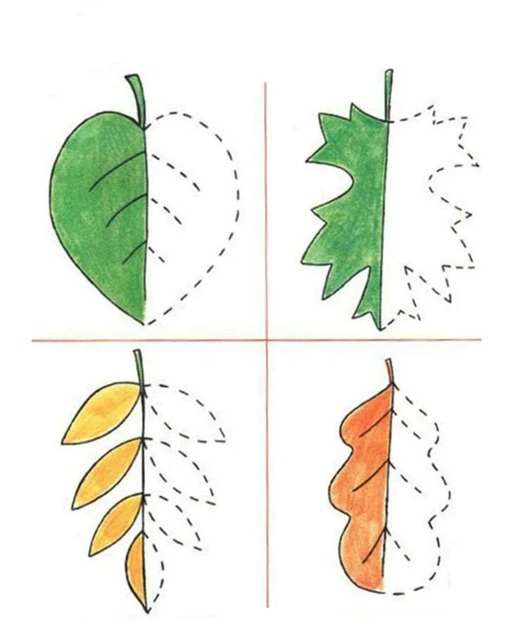 Деревья задания для дошкольников. Задания по теме деревья для дошкольников. Дорисовать задания для дошкольников. Половина рисунка для дорисовки для ребенка.