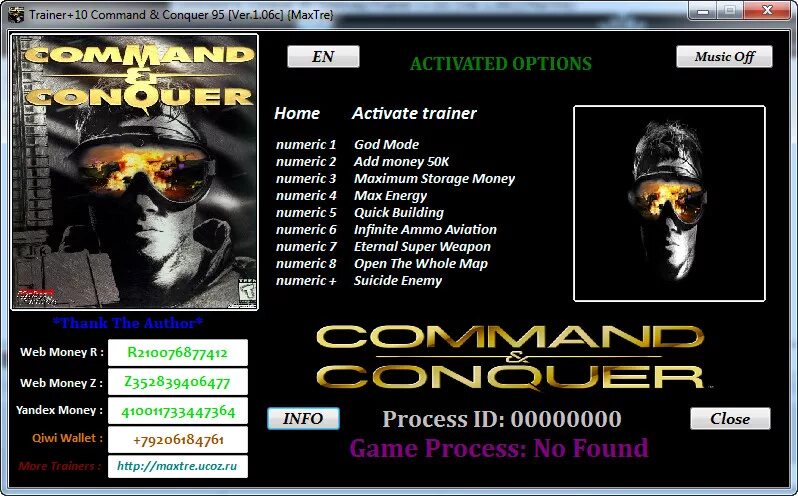 Трейнер Command Conquer. Трейнеры 1. Сборник трейнеров. Трейнер Command and Conquer Generals 007 Final.