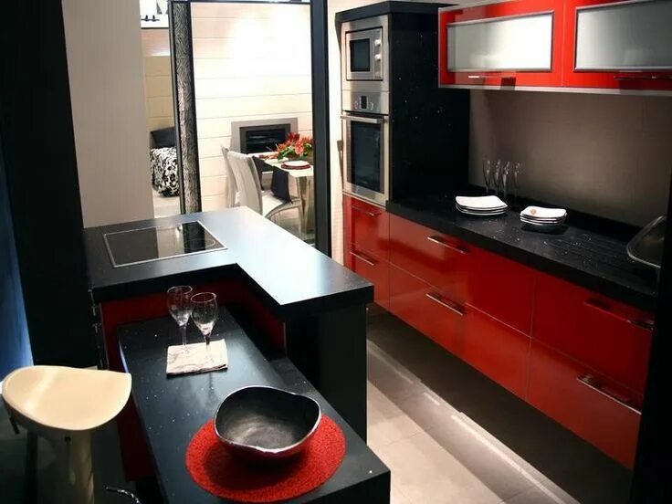 501 Custom Kitchen Ideas for 2018 (Pictures) Rote küche, Küche schwarz, Schrank 