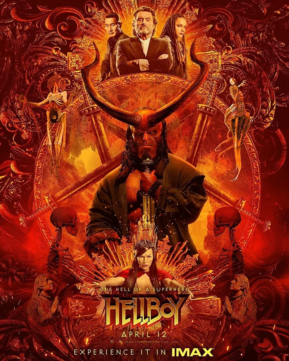 Hellboy 2019 Постер. Хеллбой 3 Возрождение кровавой королевы.